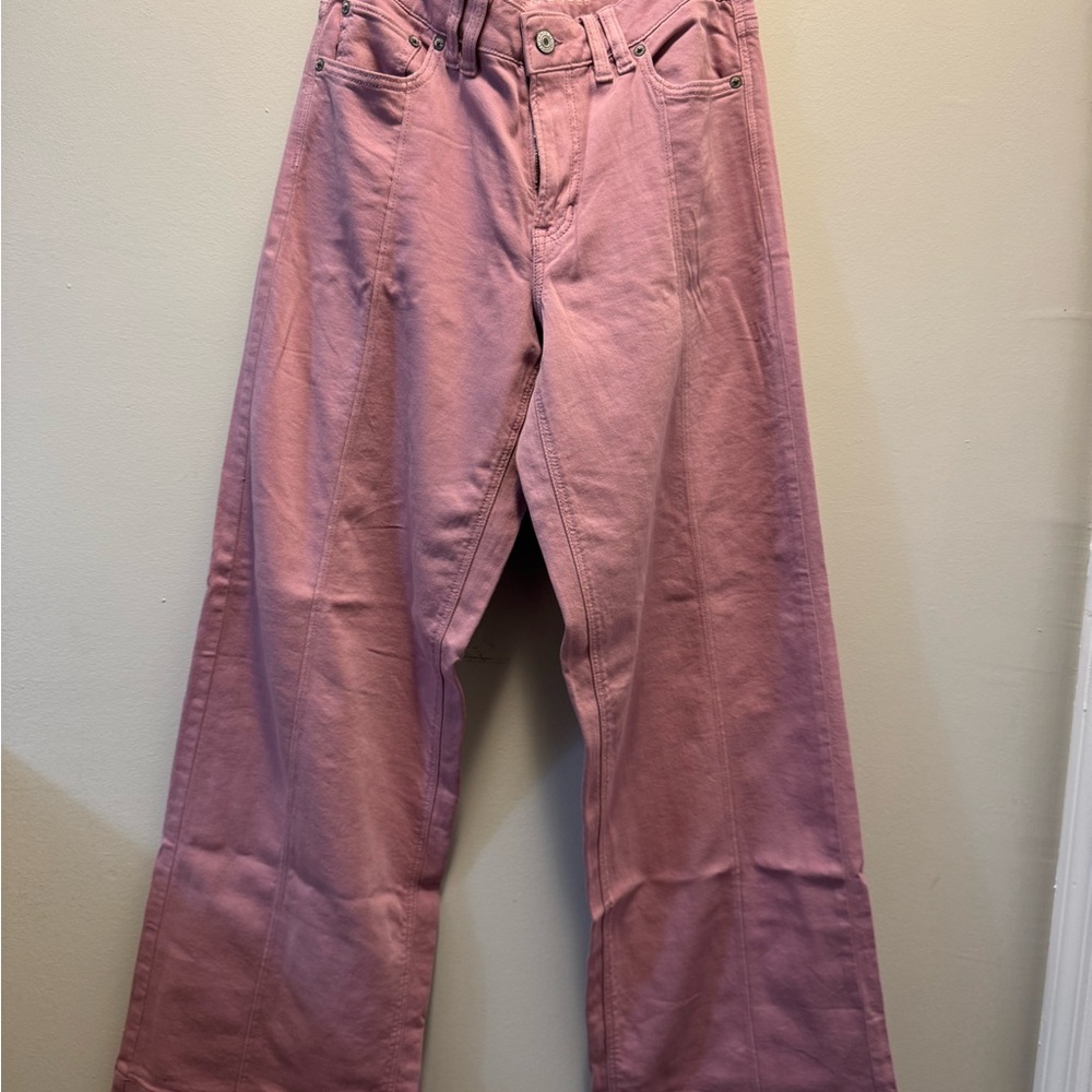 American Eagle Outfitters Women's Flare Jeans in Pink